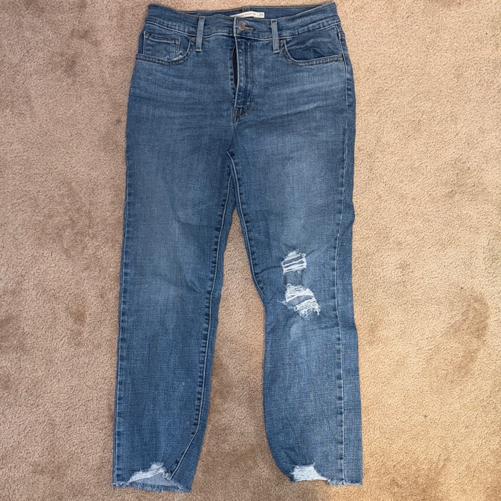 Levi’s Distressed Blue Jeans for Women